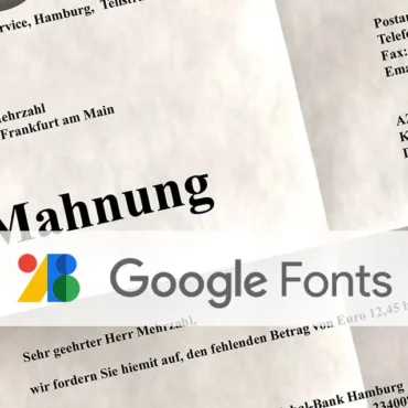 Abmahnung Google Fonts