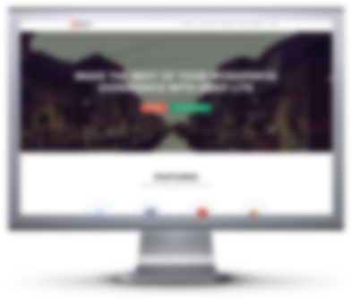 Monitor mit Internetseite verschwommen