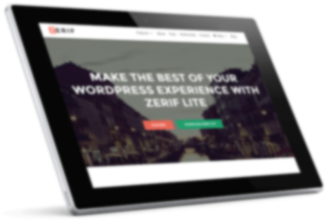 Tablet mit Internetseite verschwommen